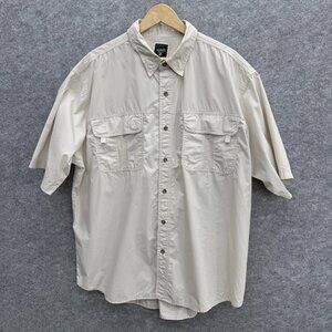 RedHead Men's Short Sleeve Vented Fishing Shirt 2XL Activewear, Beige Khaki